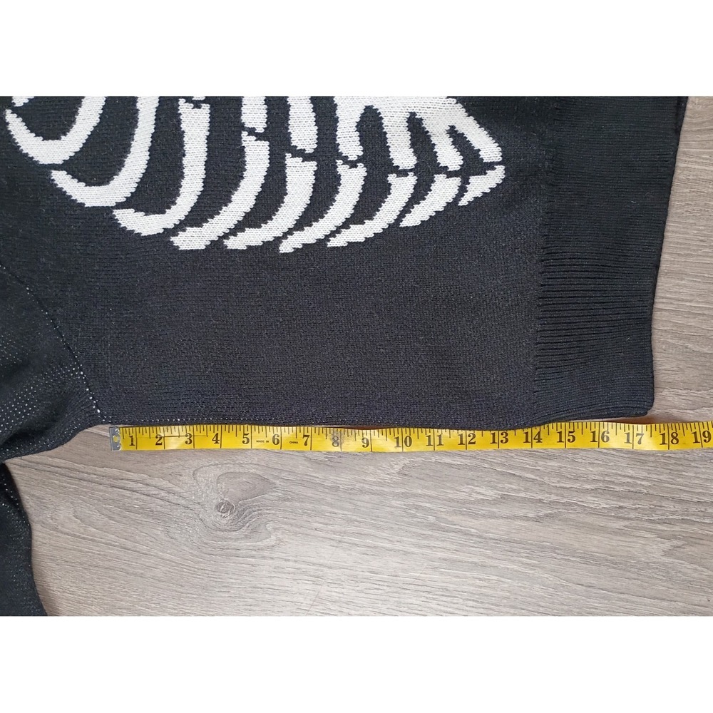 Torrid Sweater Skeleton Bones Ribs Cardigan Halloween Black White Plus 4 26 - Picture 6 of 9